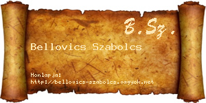 Bellovics Szabolcs névjegykártya